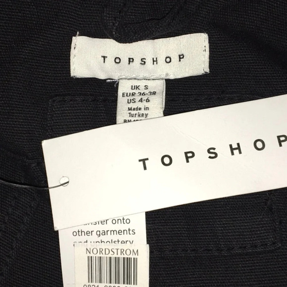TopShop Short Fisherman Vest Black Gilet Cropped 4 - Picture 6 of 7